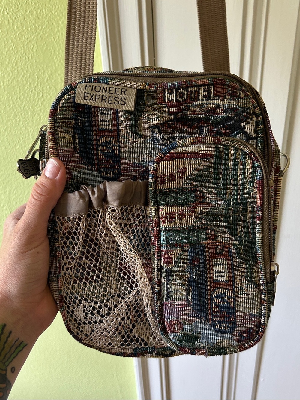 Vintage Purse - Route 66 Tapestry Bag